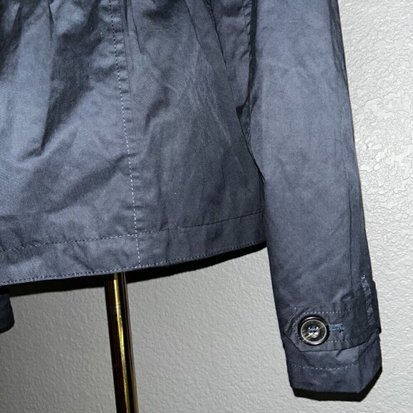 ABERCROMBIE & FITCH Navy Double Breasted Pea Coat Jacket with Shoulder Patch - M - Picture 10 of 14